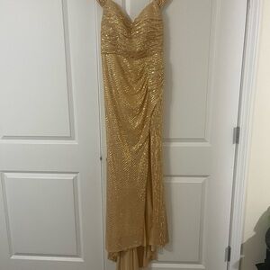 Elegant Gold Sequin Gown